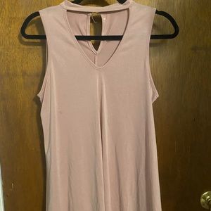 Light pink V neck tank top